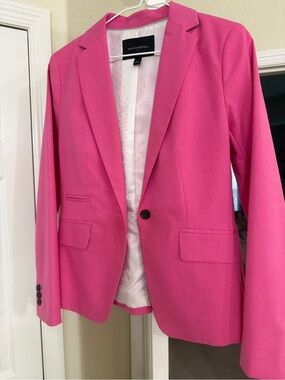 Banana Republic Bright Pink Single-Button Blazer
